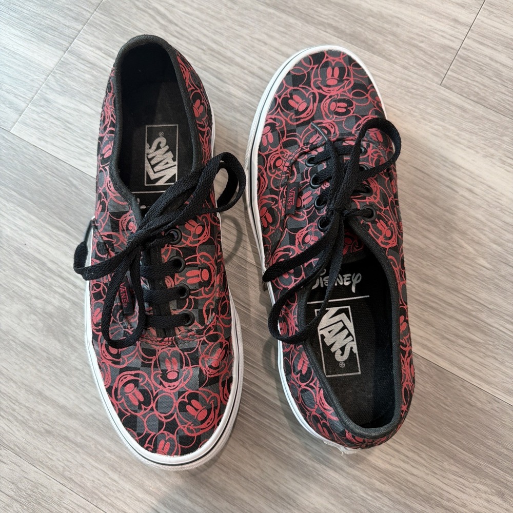 Vans x Disney Lace Up Mickey Mouse Black And Red Women's Size 7